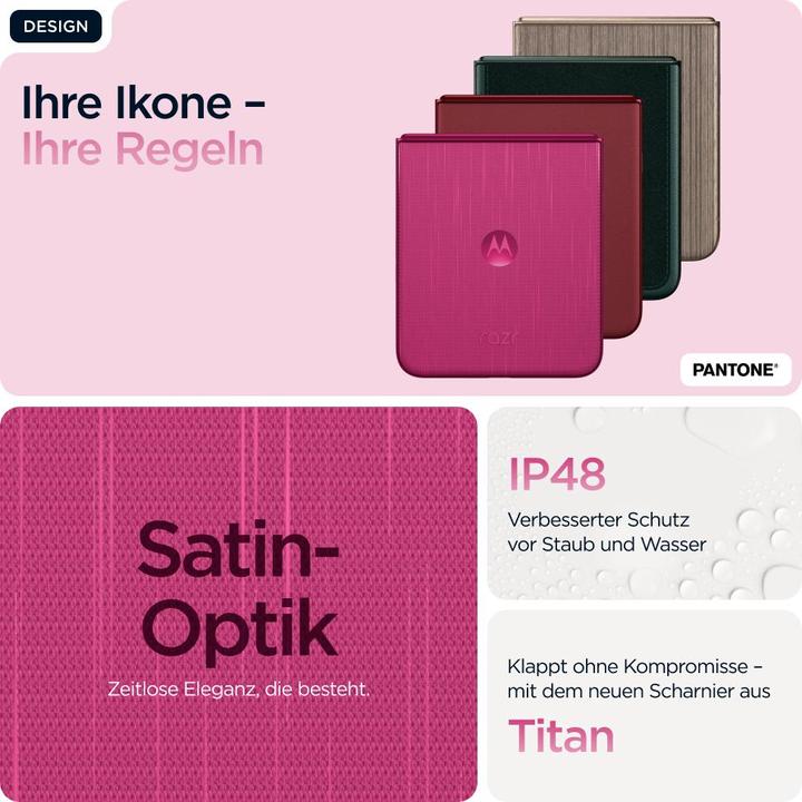Produktbild Motorola Razr 60 Ultra (512 GB, Pantone Cabaret, 6.96", SIM + eSIM, 5G)