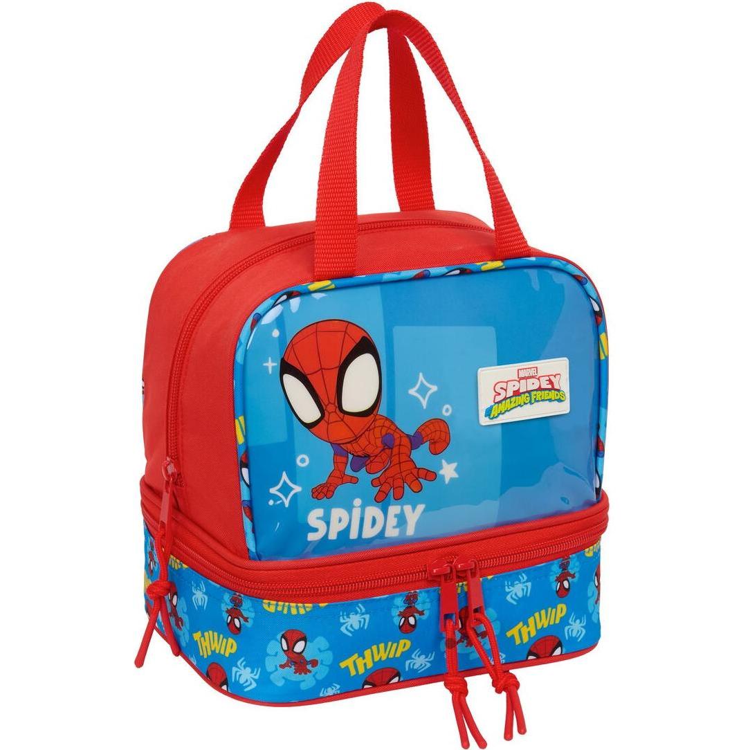 Spiderman Lunchbox Spider-Man Blau Rot 20 x 20 x 15 cm, Portapranzo, Blu, Rosso