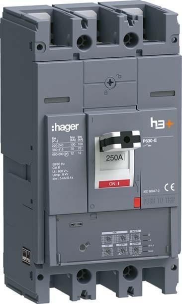Hager HEW250JR h3+ P630 LSI 3P3D 250A 70kA Leistungsschalter