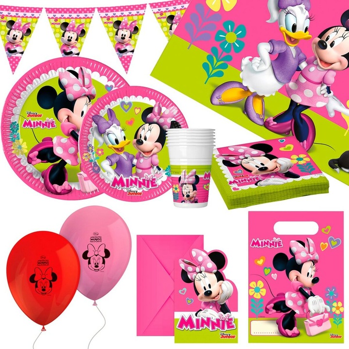 Produktbild Minnie Mouse Set Partyartikel 66 Stücke