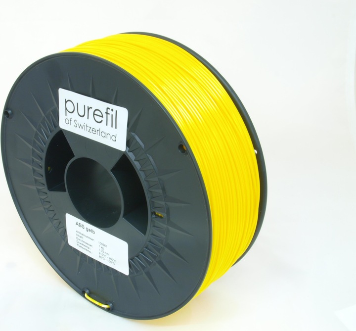 Actual product image Purefil FIlament (ABS, 1.75 mm, 1000 g, Yellow)
