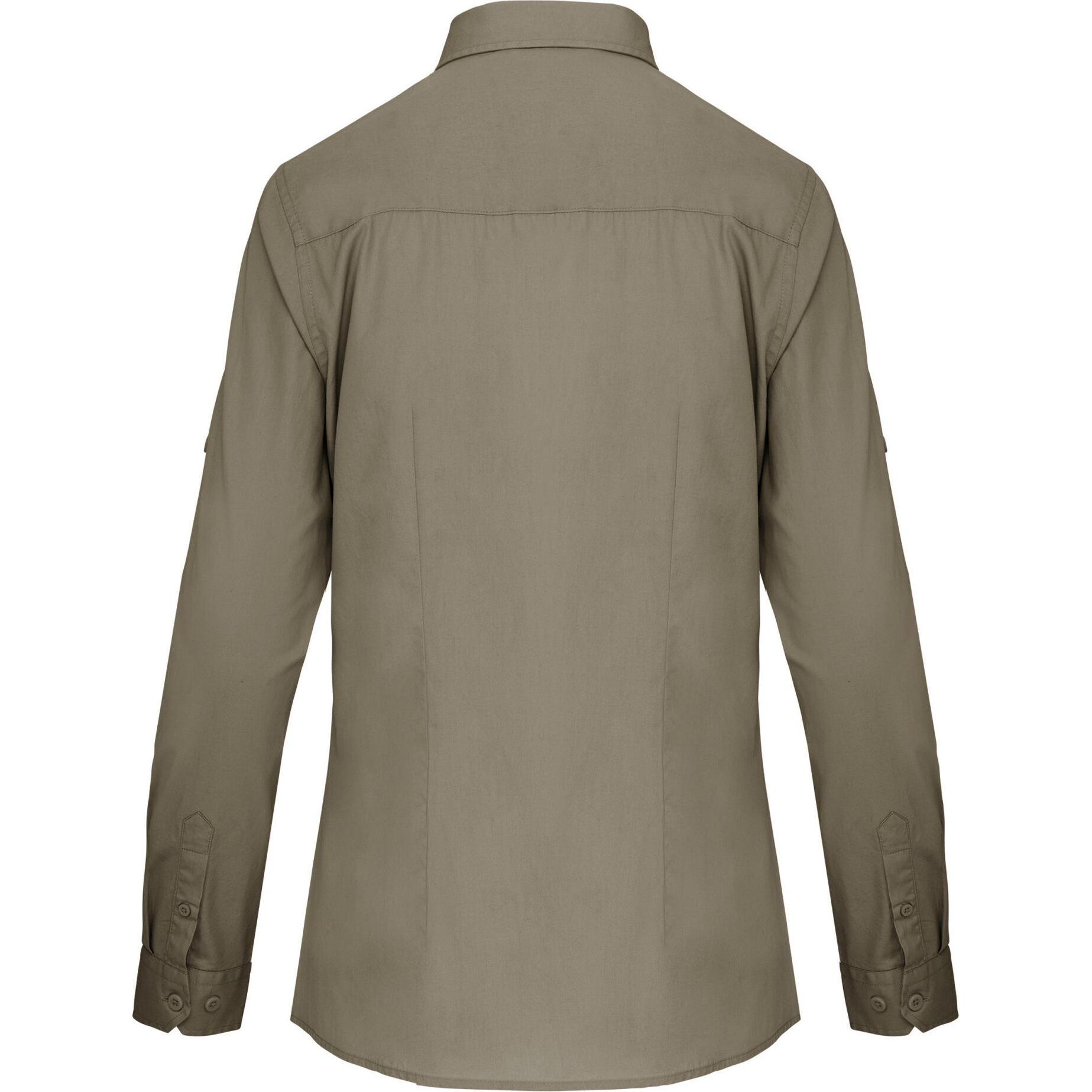 Thumbnail - Kariban, Damen, Hemd, Safari, Grün, (XL)