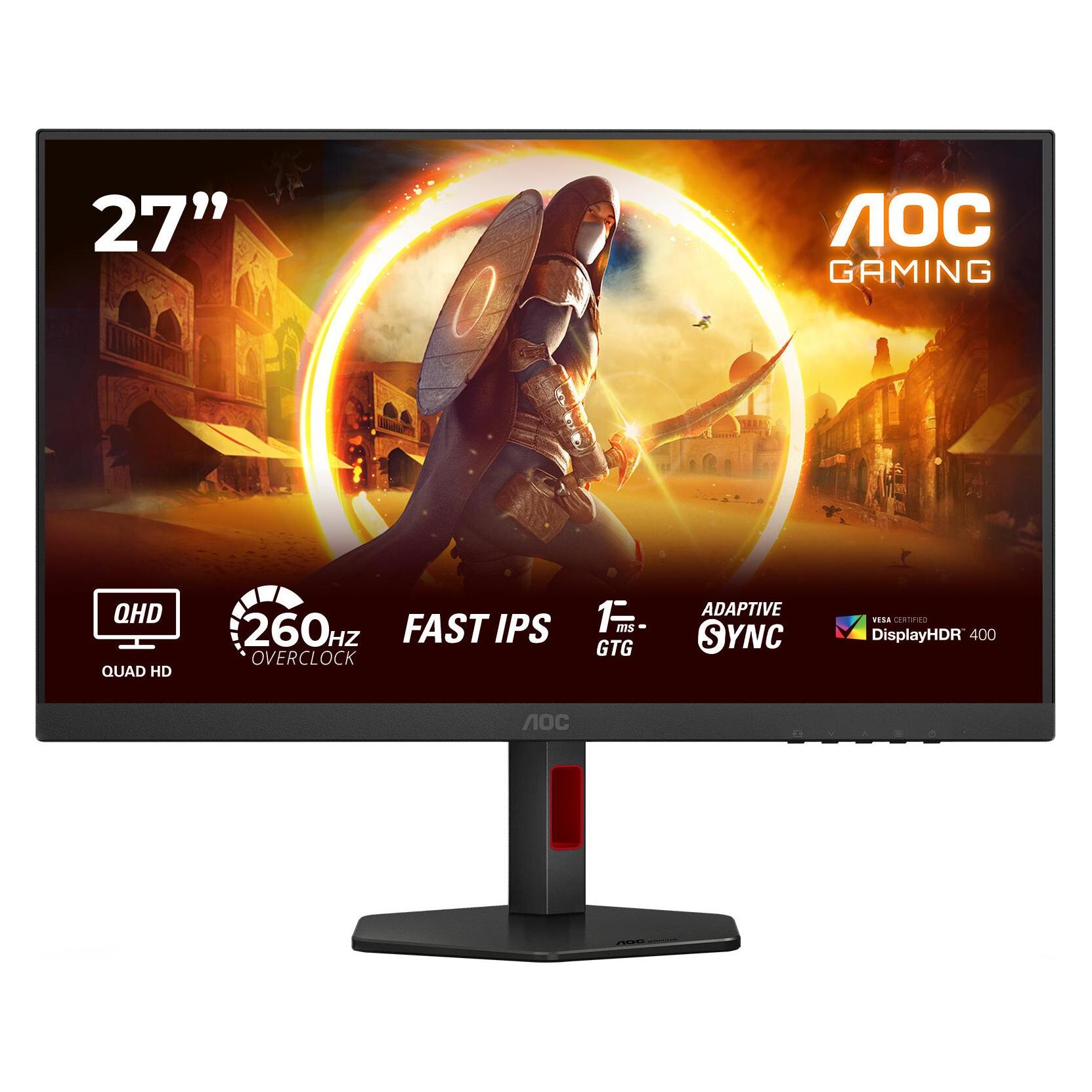 AOC Q27G4ZR (2560 x 1440 Pixel, 27"), Monitor, Schwarz
