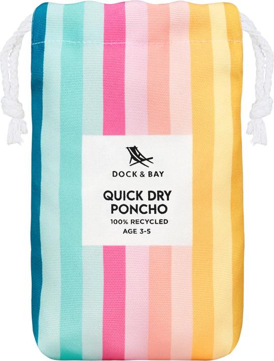 Image du produit Dock & Bay Kinder-Badeponcho Coastal Candy 75x55cm