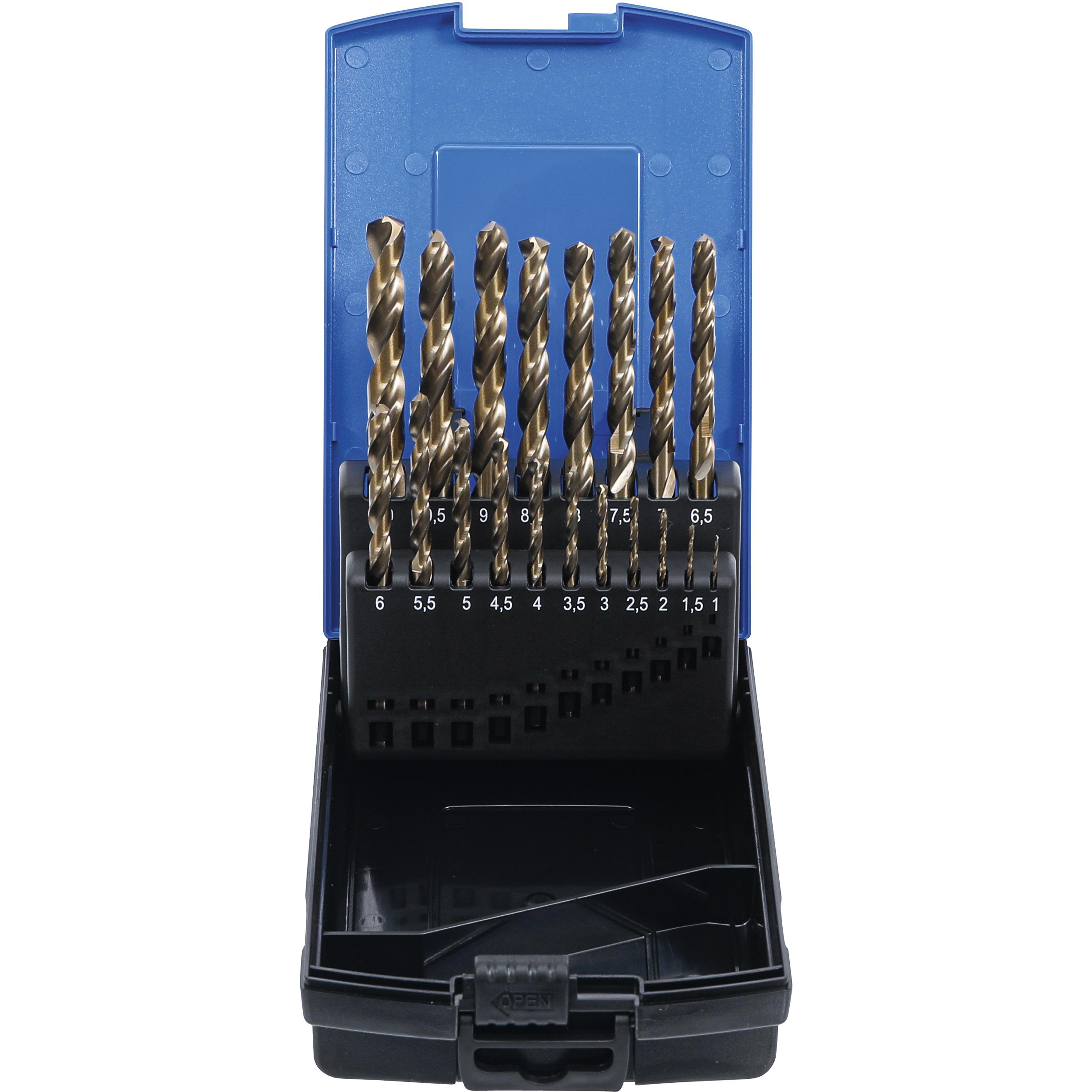 Bgs, Punta Da Trapano, Serie Di Punte Elicoidali HSS-G M35 Acciaio Al Cobalto 1 - 10 Mm 19 Pz. (1,0 1,5 2,0 2,5 3,0 3,5 4,0 4,5 5,0 5,5 6,0 6,5 7,0 7,5 8,0 8,5 9,0 9,5 10,0 Mm)