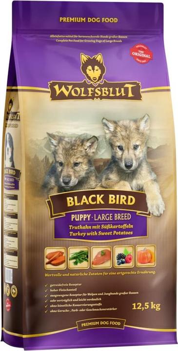 Wolfsblut Black Bird Large Breed Puppy mit Truthahn