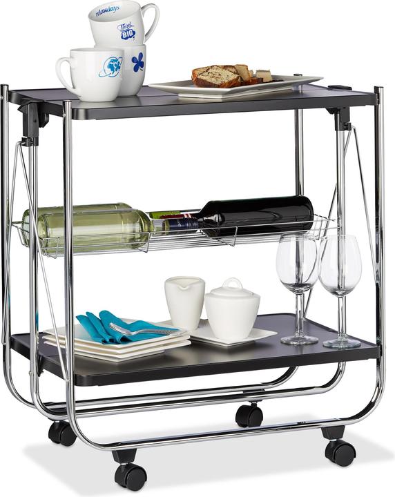 Immagine prodotto Relaxdays Carrello portavivande pieghevole