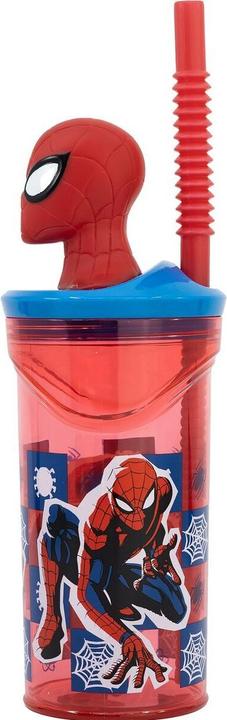 Productafbeelding Spiderman Becher mit Strohhalm Spider-Man CZ11338 3D
