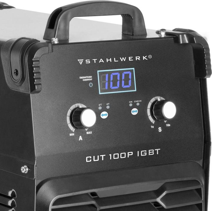 Produktbild Stahlwerk Plasmaschneider CUT 100 P Digital 100 A mit Pilot-Zündung Vollausstattung