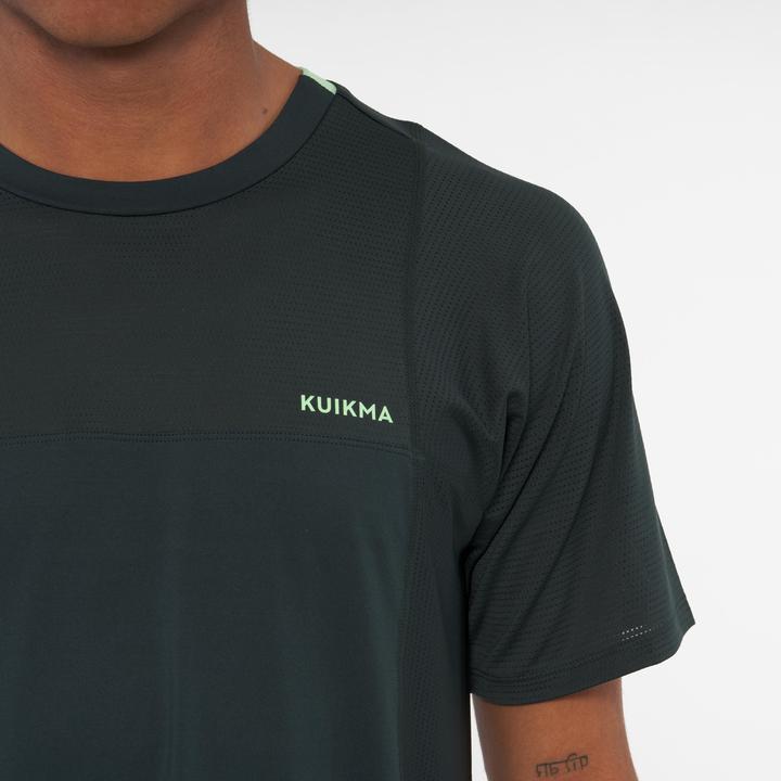 Actual product image Kuikma Men's padel t-shirt short sleeve breathable - Dry green (M)