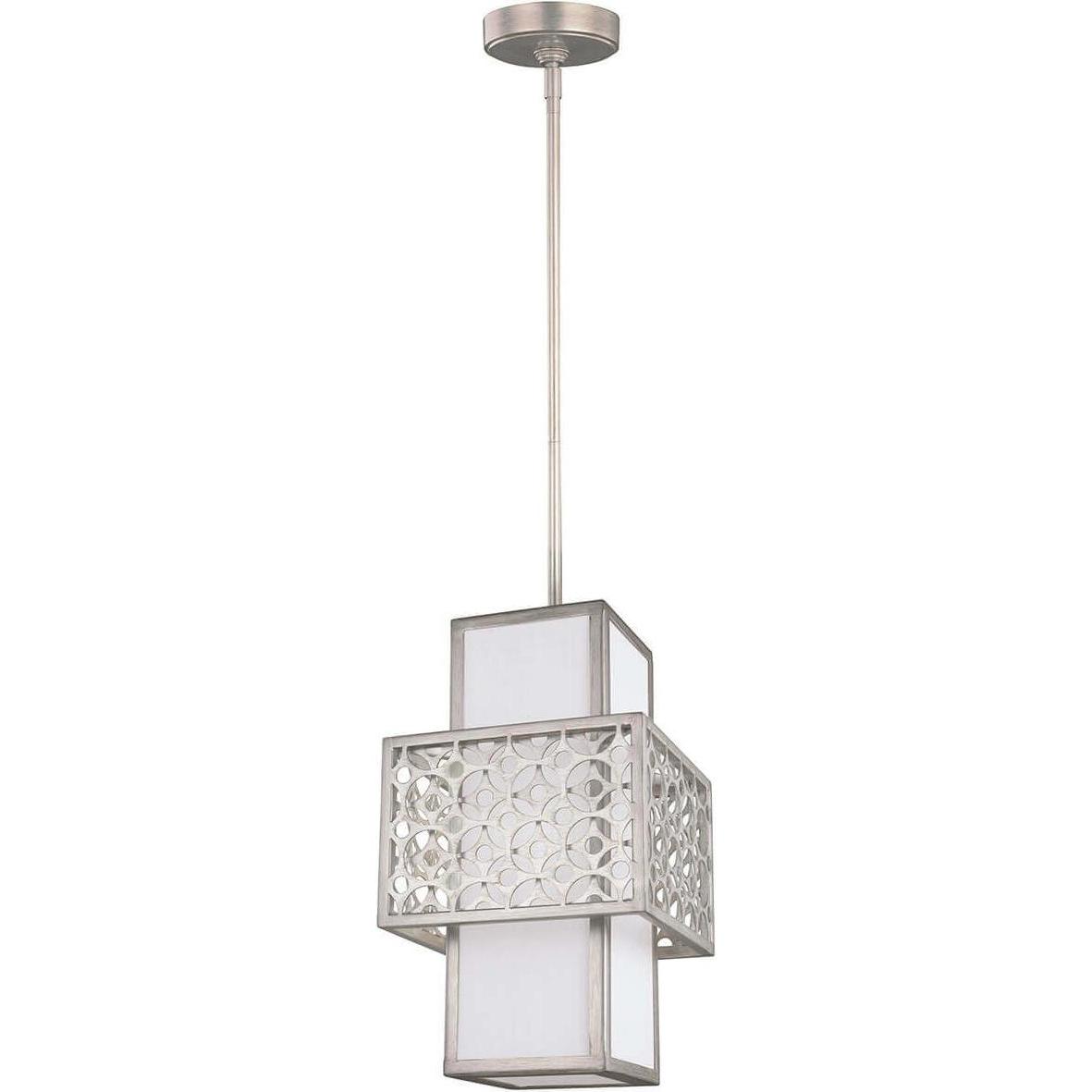Elstead Lighting, Pendelleuchte, Kenney Hängeleuchte E27 Sonnenaufgang Silber (E27)
