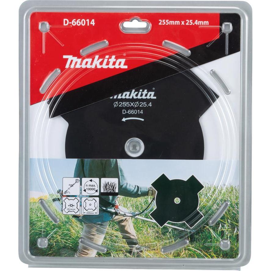 Thumbnail - Makita, Zubehör Gartenmaschinen, 4-Zahn-Schlagmesser 255x25,4mm (Rasentrimmer, Rasenmäher Messer + Ersatzmesser Gartenma...