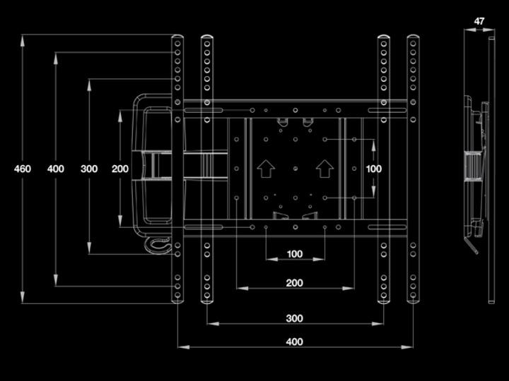Produktbild Multibrackets Flexarm Tilt & Turn II (Wand, 25 kg, 32" - 50")