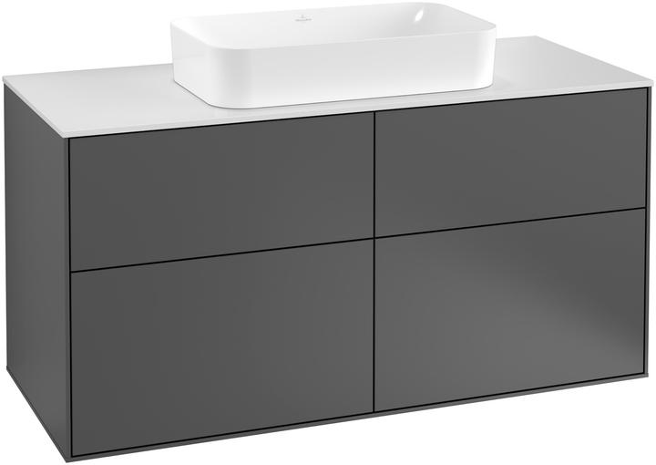 Actual product image Villeroy & Boch Villeroy und Boch Finion Vanity unit F6720, 1200x603x501mm, cover plate Black Matt (127 x 50.10 x 60.30 cm)