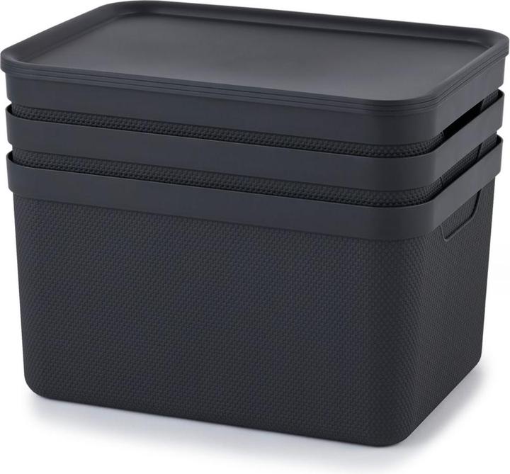 Produktbild Rotho 3er Set Dekobox mit Deckel (36.5 x 26.5 x 20 cm, 48 l)