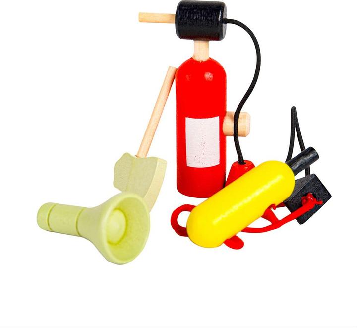 Actual product image Bigjigs Tidlo wooden doll's house dolls, firemen, 4-pcs.