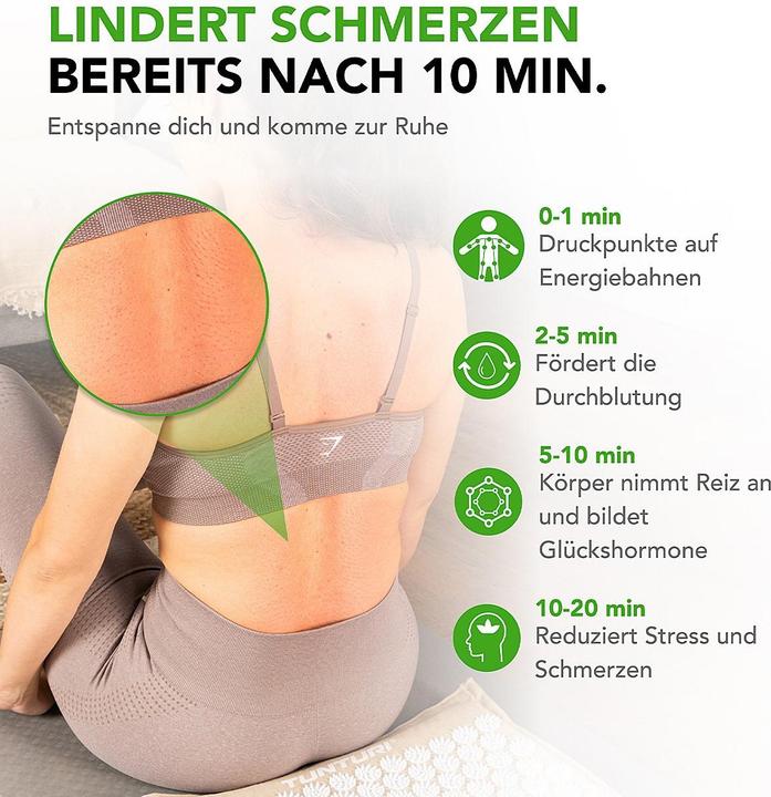 Immagine prodotto Tunturi Akupressurmatte Pro mit Kissen, div.Farben (20 mm)