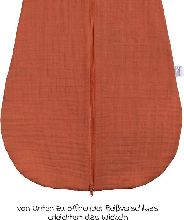 Image du produit Makian Schlafsäcke Musselin-Schlafsack - Terracotta - Gr. 60 (100 cm, 1.0 TOG, Printemps)