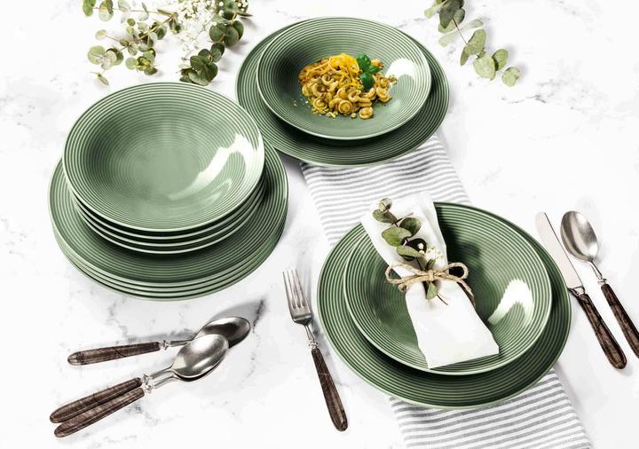 Actual product image Seltmann Weiden dinner service Beat sage green uni 12 pieces (12 Piece)
