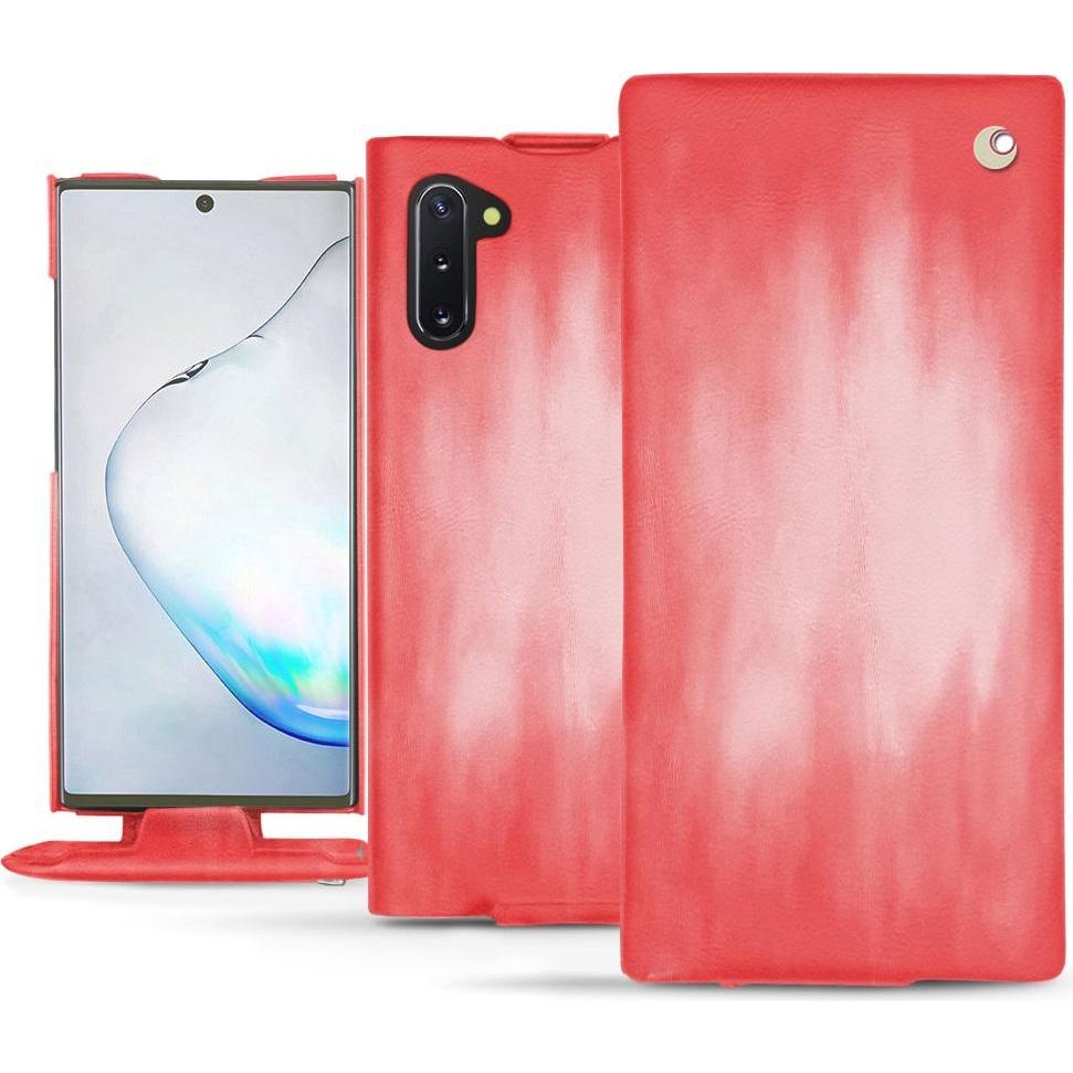 Noreve Lederschutzhülle vertikal (Samsung Galaxy Note 10), Smartphone Hülle, Rosa