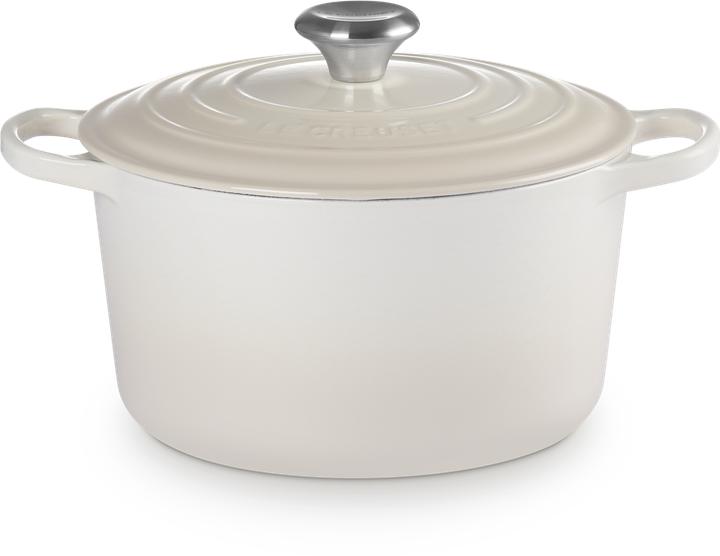 Produktbild Le Creuset Bräter hoch SIGNATURE Meringue (24 cm, Bräter + Schmortopf, Gusseisen)
