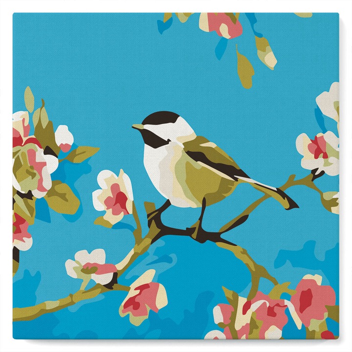 Actual product image Figured'Art Mini Paint by Numbers framed - Birds