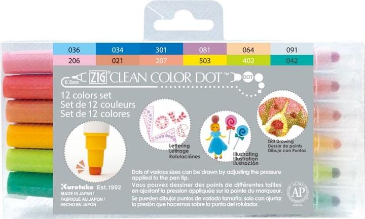 Zig Punto di colore pulito (Multicolore, 6 x)