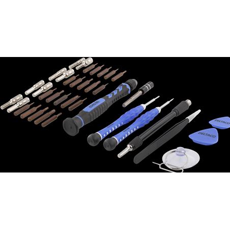 Thumbnail - Deltaco VK-51 electronic device repair tool 38 tools, Weiteres Smartphone Zubehör, Blau