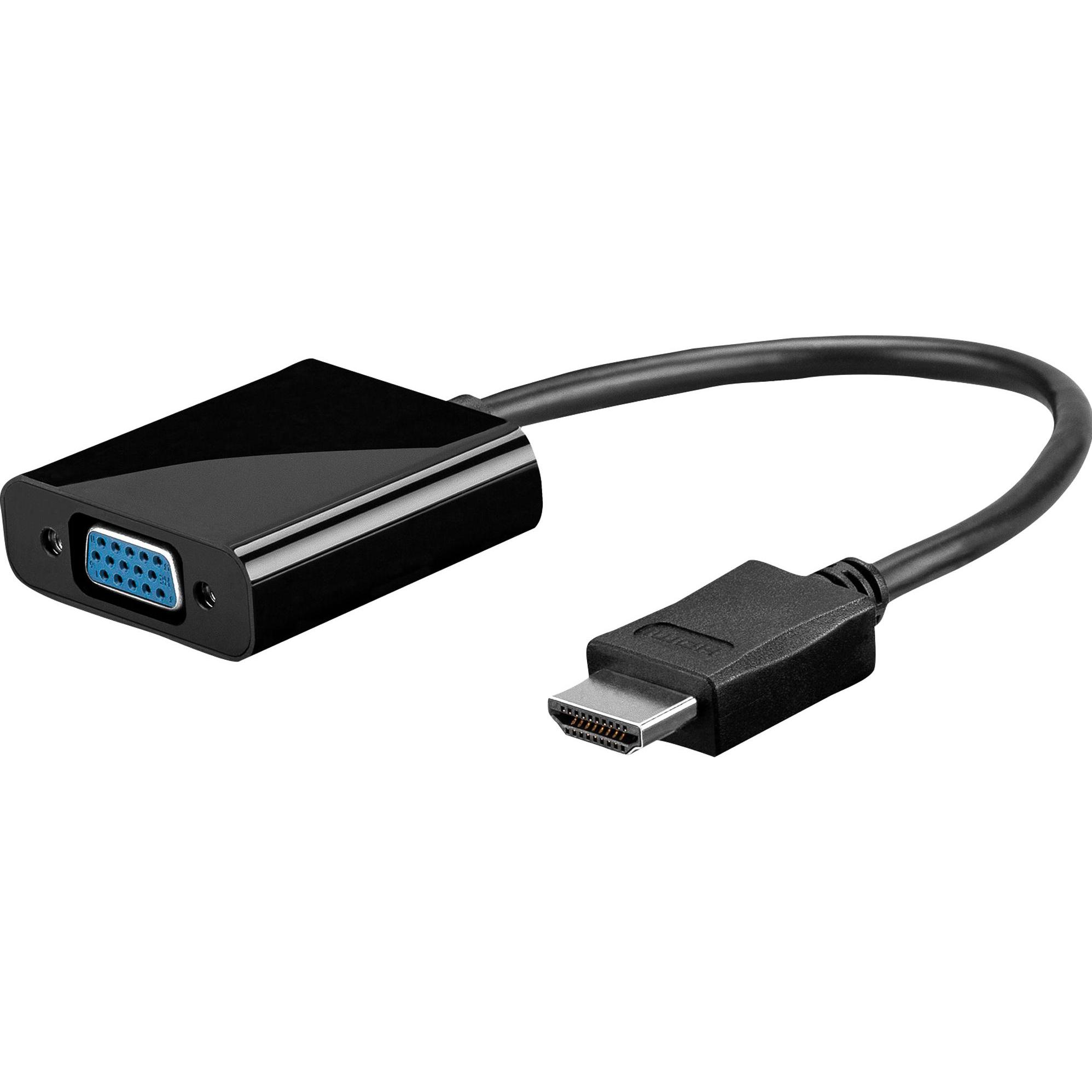 Goobay HDMI (Typ A) — VGA (Audio, HDMI, 15 cm), Adattatore dati + video, Nero