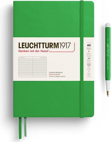 Image du produit Leuchtturm1917 Leuchtturm Medium Lin.S.Leaf (A5, À rayures, Couverture rigide)