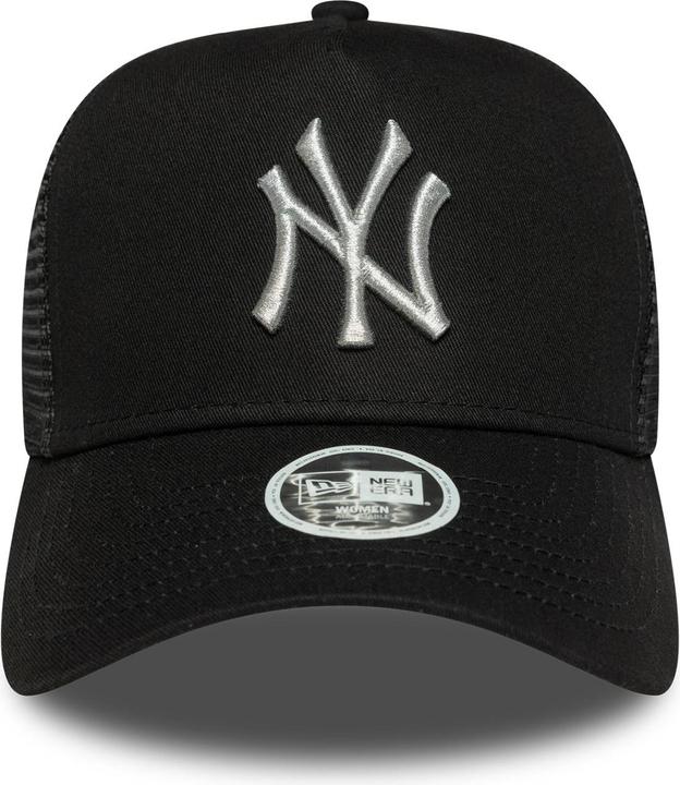 Actual product image New Era Damen Trucker Cap Metallic New York Yankees Schwarz