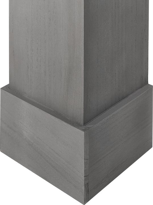 Produktbild Beliani Kaminumrandung Paulowniaholz grau 23 x 97 x 99 cm MANDRE