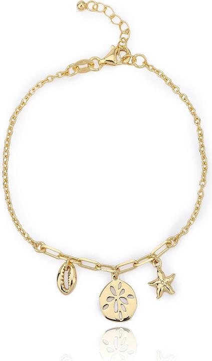 Immagine prodotto Leyda Chaîne De Cheville Plage (Argento 925, placcato oro 750 / 18, 26 cm)