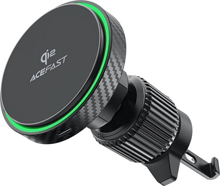 Acefast D33 Car Holder with Qi2 15W Magnetic Charger for Air Vent - Black