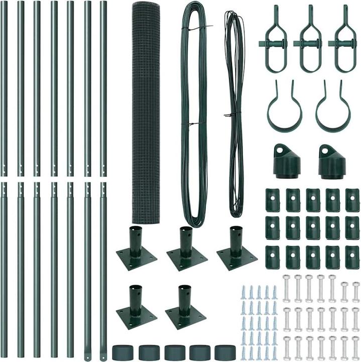 Produktbild vidaXL Zaunpfosten-Set Set von 2 Grün Metall Langlebig