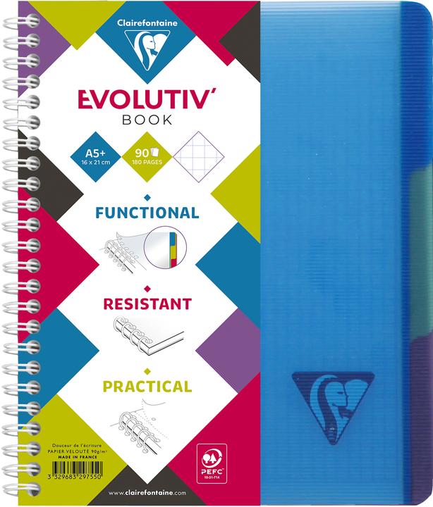 Produktbild Clairefontaine Linicolor Evolutiv Book (A5+, Kariert, Harter Einband)