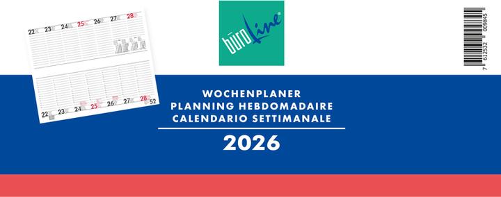 Label énergétique BüroLine Agenda hebdomadaire 890712 D/F/I/E, 2023 (Quadrat)