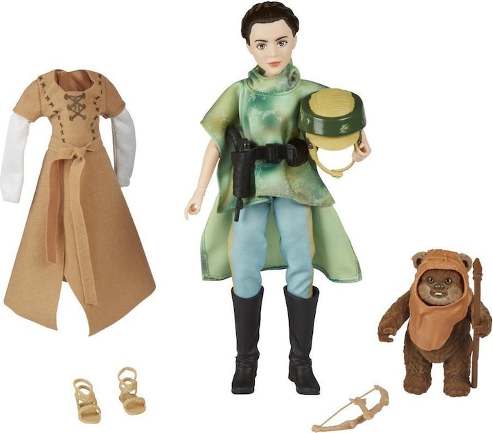 Actual product image Hasbro Star Wars Forces of Destiny Adventure Princess Leia & Wicket Figure 2-Pack (Endor Adventure)