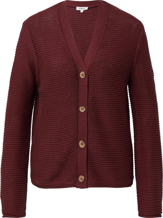 Produktbild s.Oliver Strickjacke Grobstrickjacke mit Rollsaum (48)