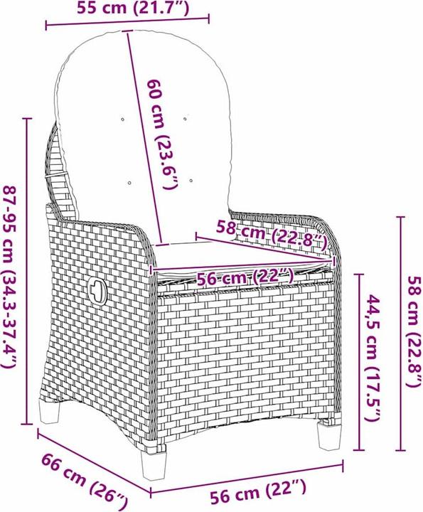 Produktbild vidaXL Gartenliege