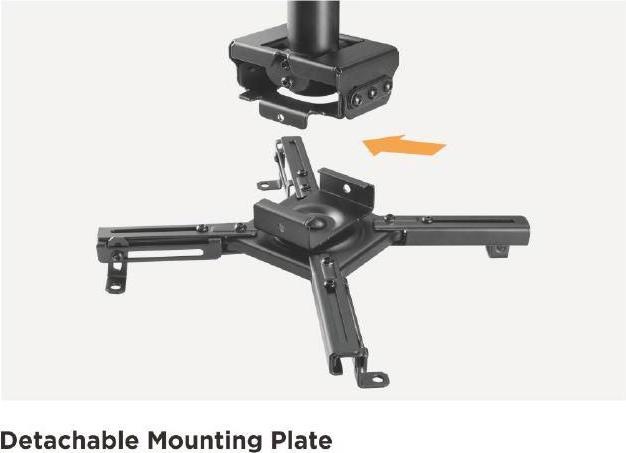 Actual product image Vivolink Projector bracket black small (Ceiling)