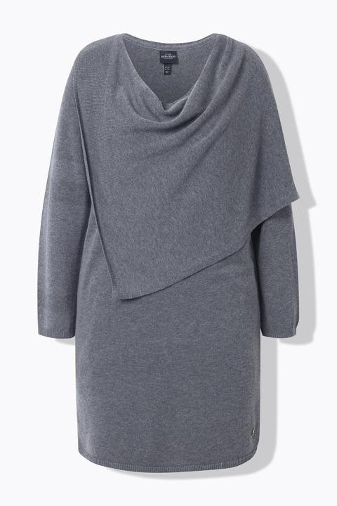 Produktbild Ulla Popken Strickkleid, Schal, V-Ausschnitt, Langarm (54, 56)
