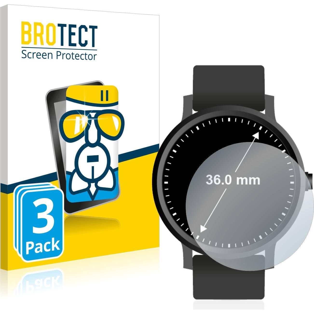 BROTECT AirGlass Panzerglasfolie, Smartwatch Schutzfolie, Transparent