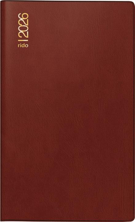 Produktbild Ridoide rido idé Taschenplaner M-Planer 2026, Bordeaux (87 x 153 mm, A6, 1 Monat / 2 Seiten)