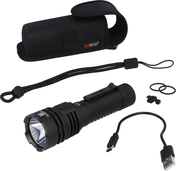 Actual product image AceBeam EC90 Taschenlampe mit 4.300 Lumen und 573 Metern Reichweite (13.75 cm, 4300 lm)
