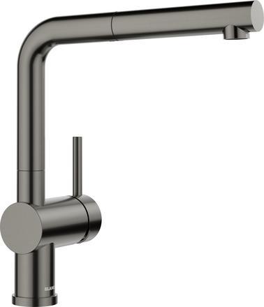 Actual product image Blanco LINUS-S satin dark steel | High pressure | With retractable hose | Backflow preventer |