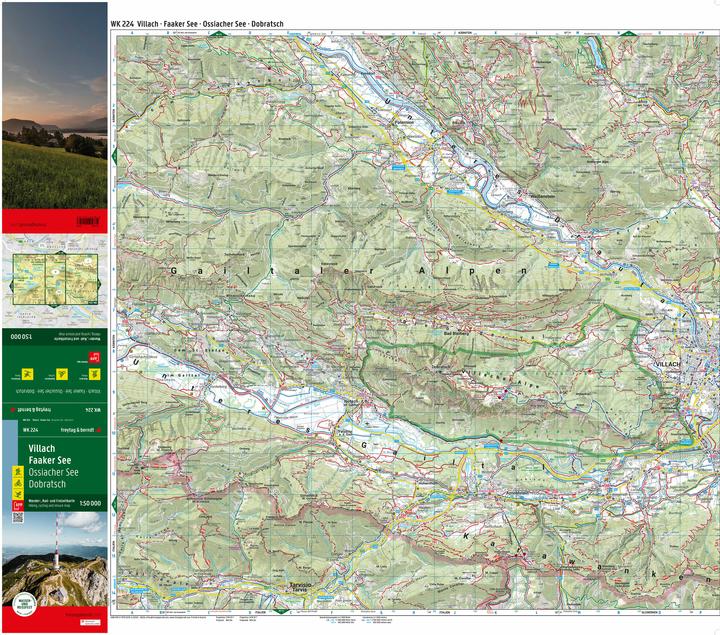 Actual product image Villach - Faaker See, hiking, cycling and leisure map 1:50,000, freytag & berndt, WK 224