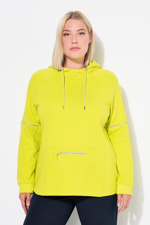 Produktbild Ulla Popken Hoodie, Reflektorpipings, Kapuze, Zipptasche, Langarm (56)