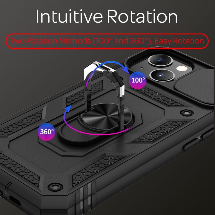 Immagine prodotto Nalia Copertura antiurto dell'anello in stile militare (Apple iPhone 13 mini)