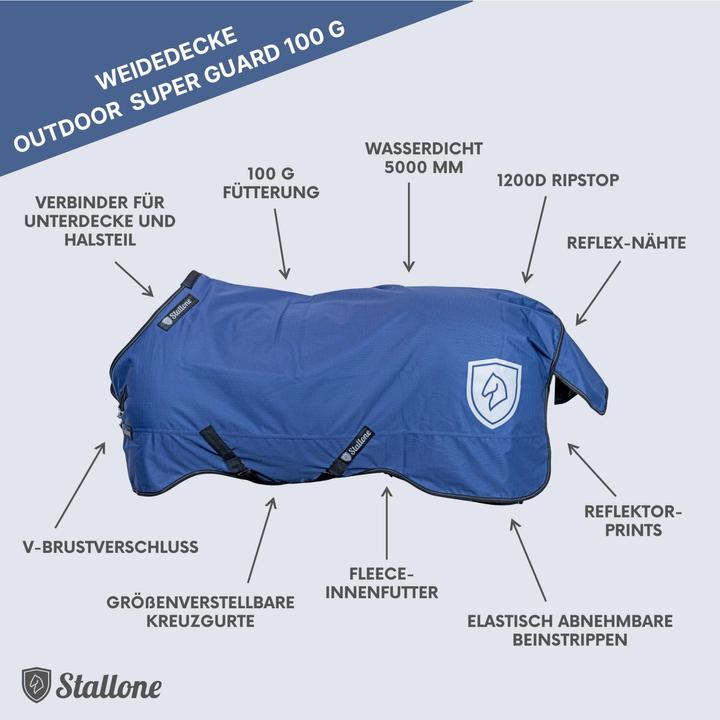 Produktbild Stallone Weidedecke Outdoor Super Guard 100 g (165 cm)